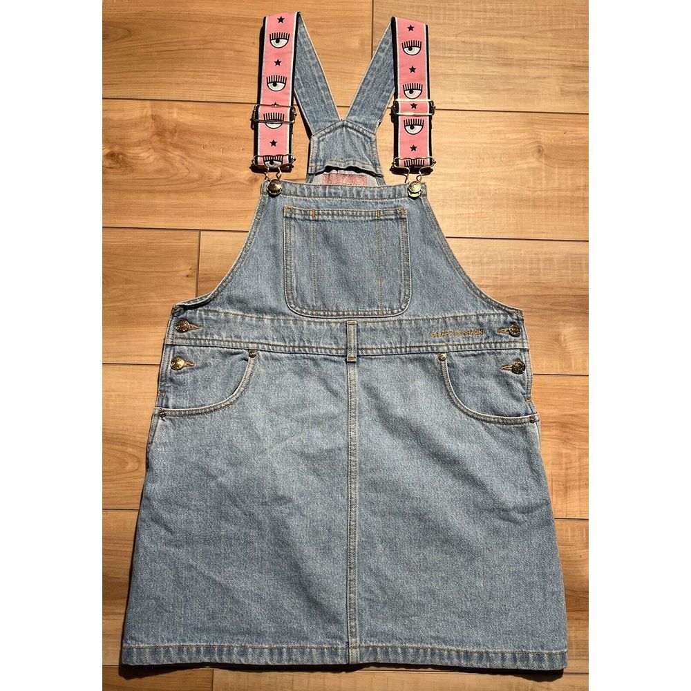 Chiara Ferragni Denim Dress Overalls Womens 28 Blue Made In Italy Rare